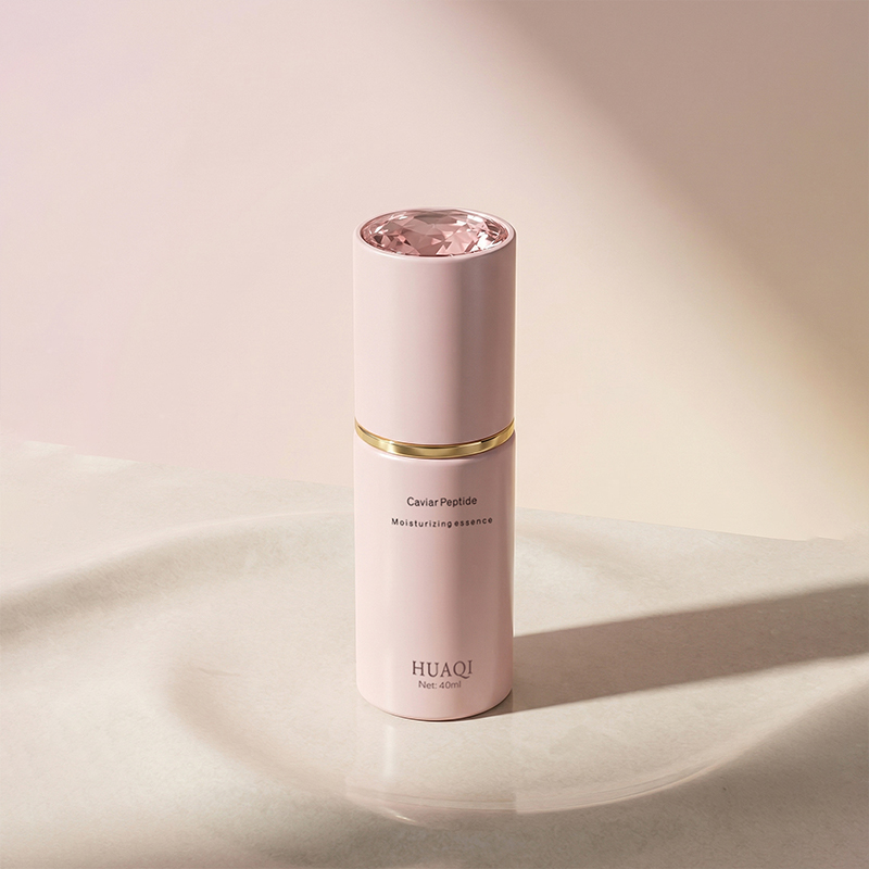 Luxury Refillable Electroplated Pink Glass Bottle