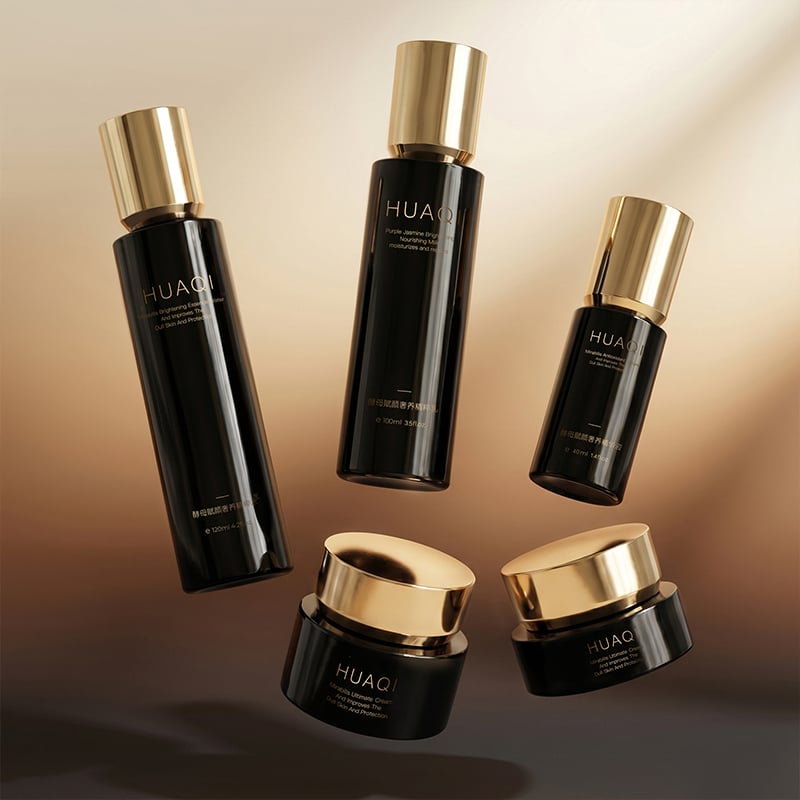 Luxury Empty Glass Skincare Bottle Set for Premium Cosmetic Packaging