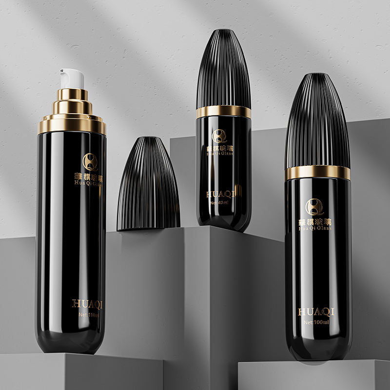 Factory Direct Luxury Electroplated Glass Skincare Bottle