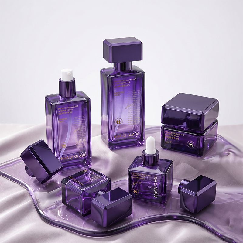 Bulk Custom Cosmetic Glass Skincare Packaging Bottles