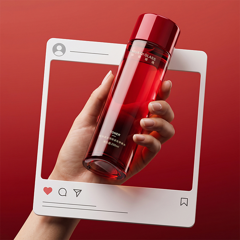 Hot Sales 200ml Recyclable Silk Screen Lotion Toner Bottle