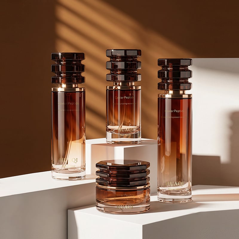 Custom Gradient Colour Glass Bottle for Cosmetics