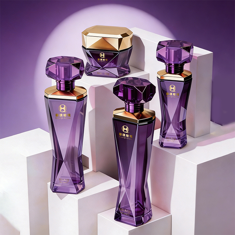 Irregular Shape Glass Bottle Jar Packaging Set