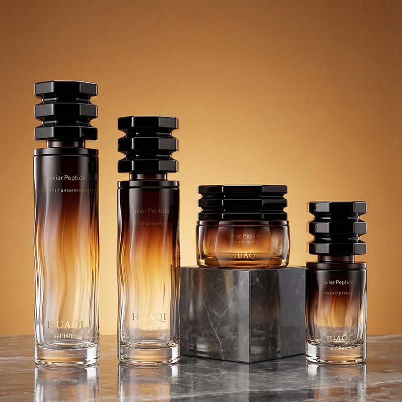 Custom Gradient Colour Glass Bottle for Cosmetics
