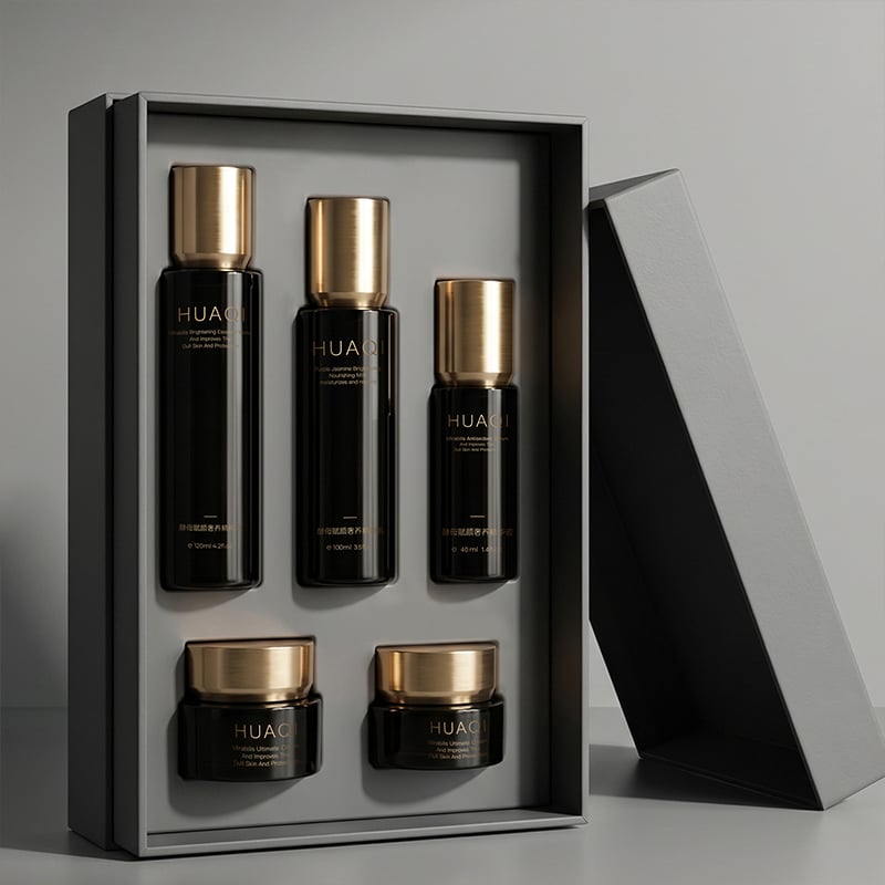 Luxury Empty Glass Skincare Bottle Set for Premium Cosmetic Packaging