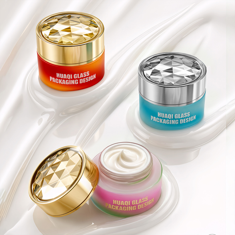 Iridescent Craft Glass Skincare Bottle for Lotion & Serum