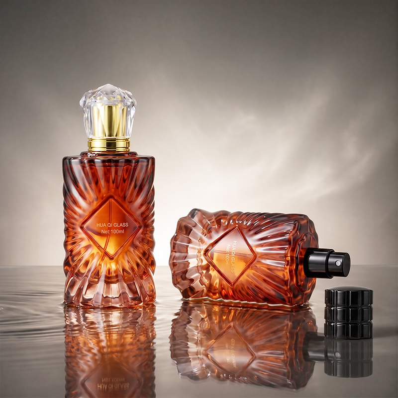 Irregular Shape Glass Perfume Bottle 30ml 50ml 100ml Unique Design Empty Refillable Fragrance Bottle