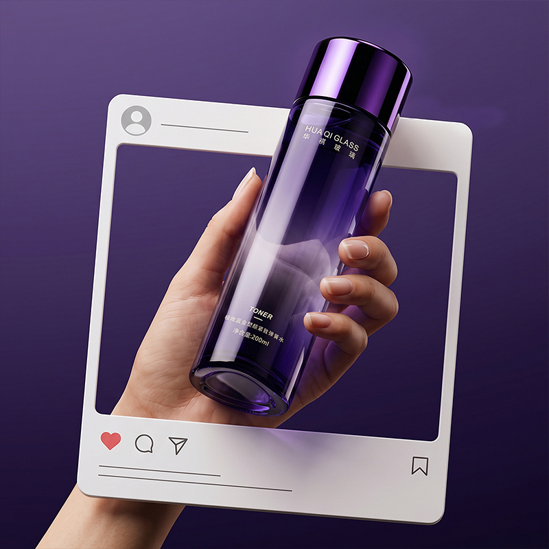 Hot Sales 200ml Recyclable Silk Screen Lotion Toner Bottle