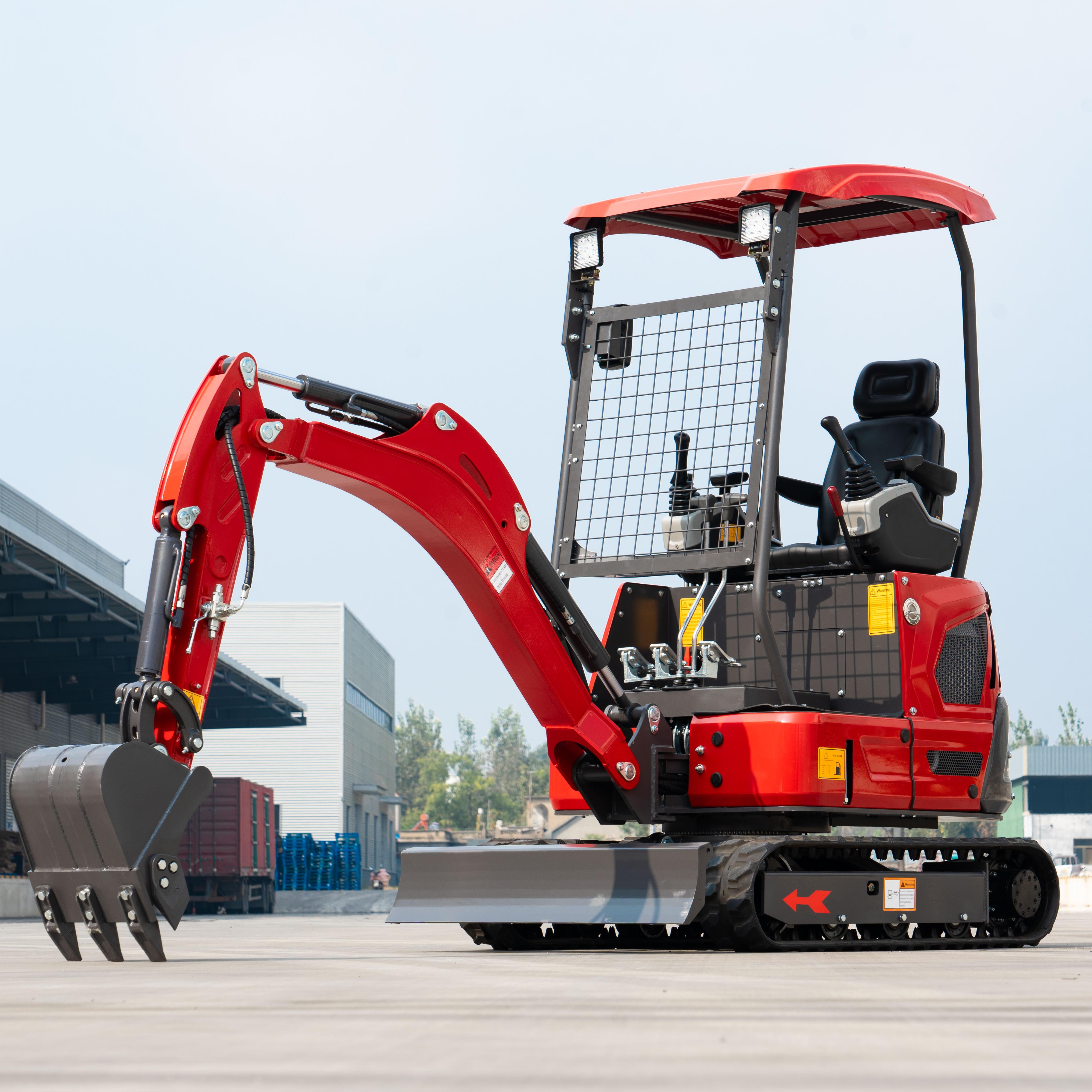 1.8 Ton Compact Excavator with Hydraulic Thumb | Versatile Crawler Digger for Groundwork, Drainage & Farm Applications