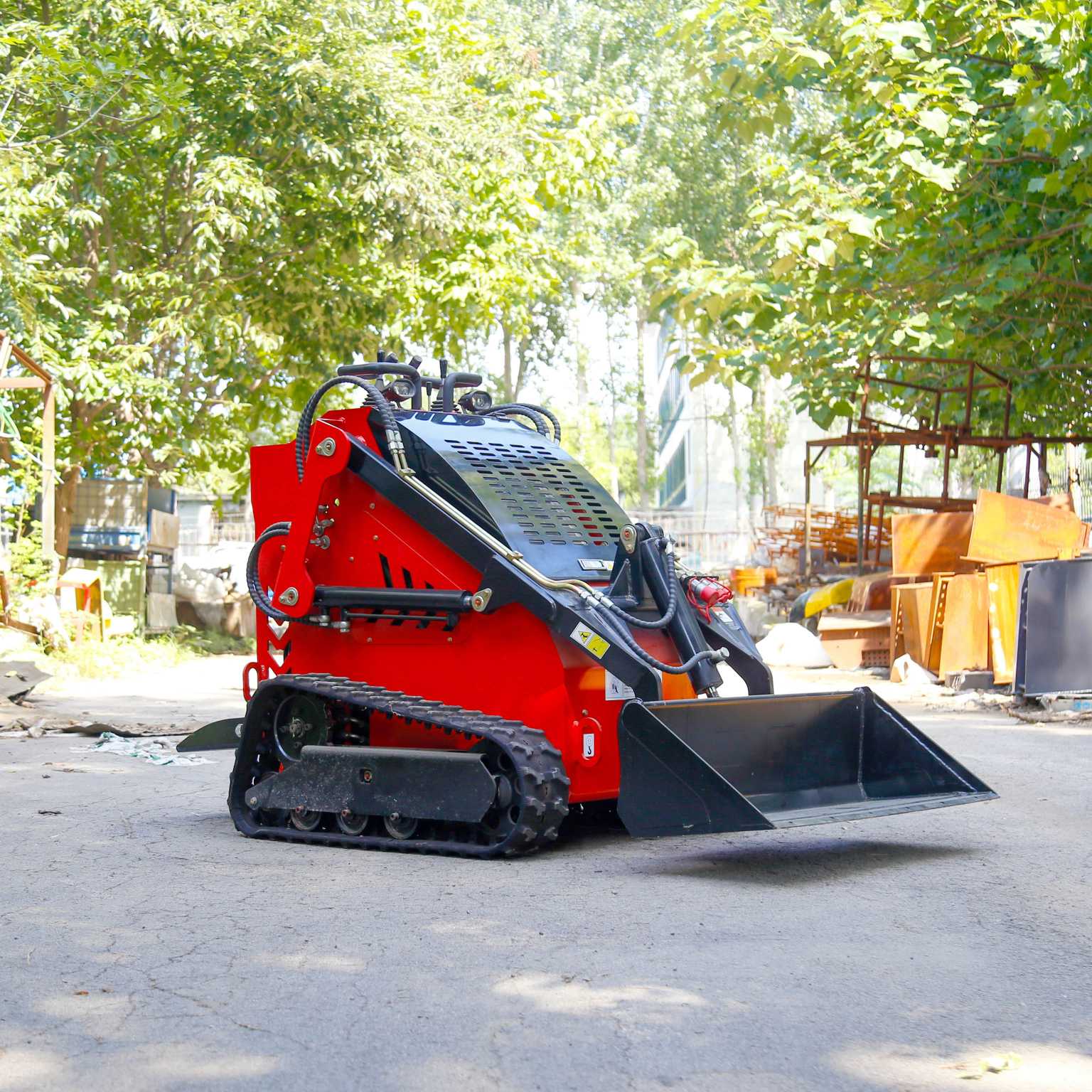 WY380 Best Quality380 Multi Functional Red Tracked Skid Steer Loader Free Shipping Cheap Price Good Sale