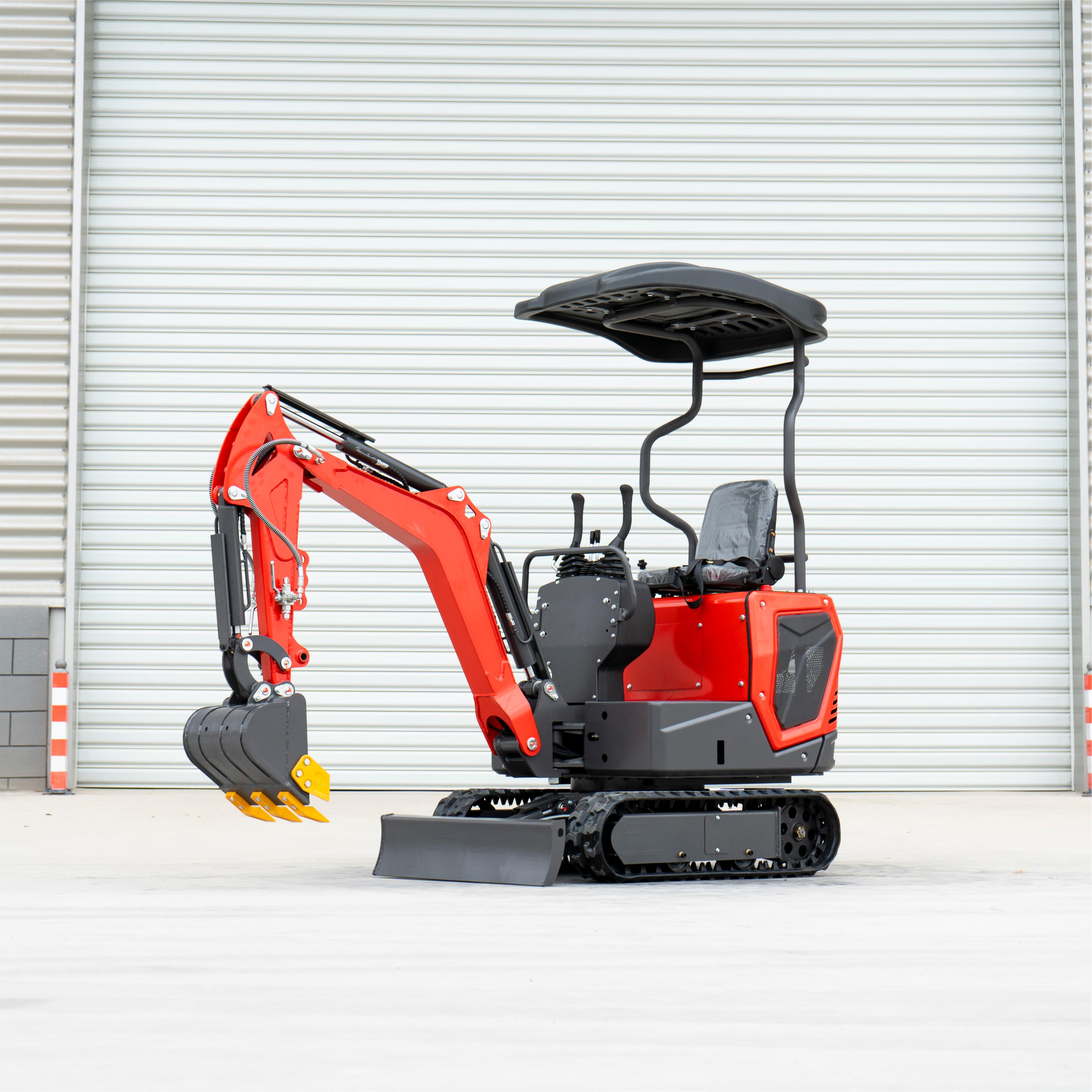 WY12 Mini 1.2Ton Red Excavator High Quality Good Quality Cheap Price Side Swing Boom Sale