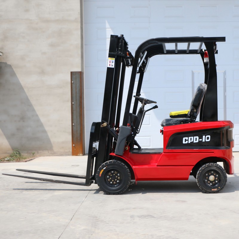 Nuovo prezzo basso: carrello elevatore elettrico efficiente da 1 tonnellata, multifunzione, con controllo di ingresso rosso, per uso promozionale, best seller