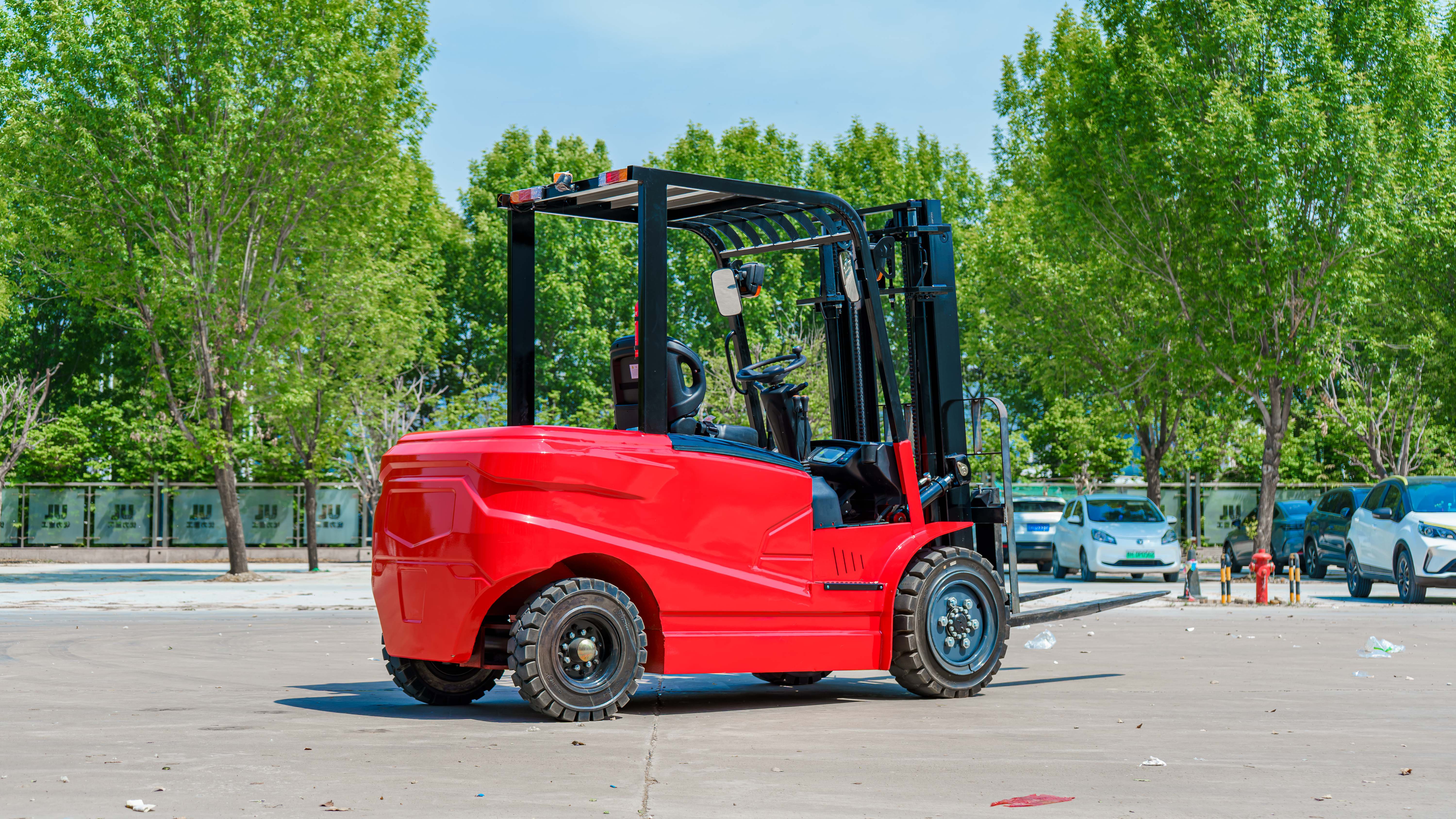 Billig pris – bedst kraftfuld rød elektrisk gaffeltruck på 3,5 ton – billig pris! – fremragende værdi til fabrikspriis!