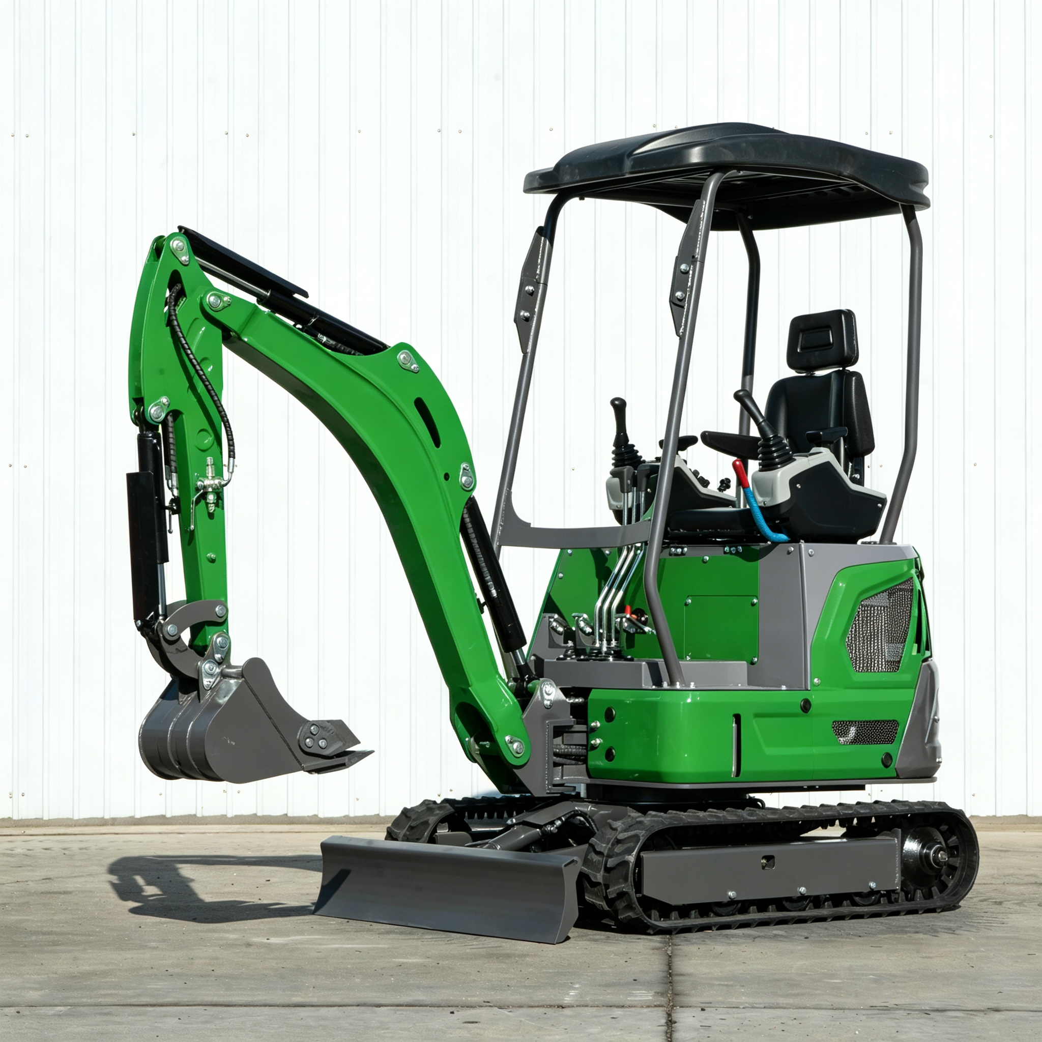 Free shipping Compact 1.8 Ton Mini Excavator Small Crawler Digger for Backyard Greenhouse Farm Construction