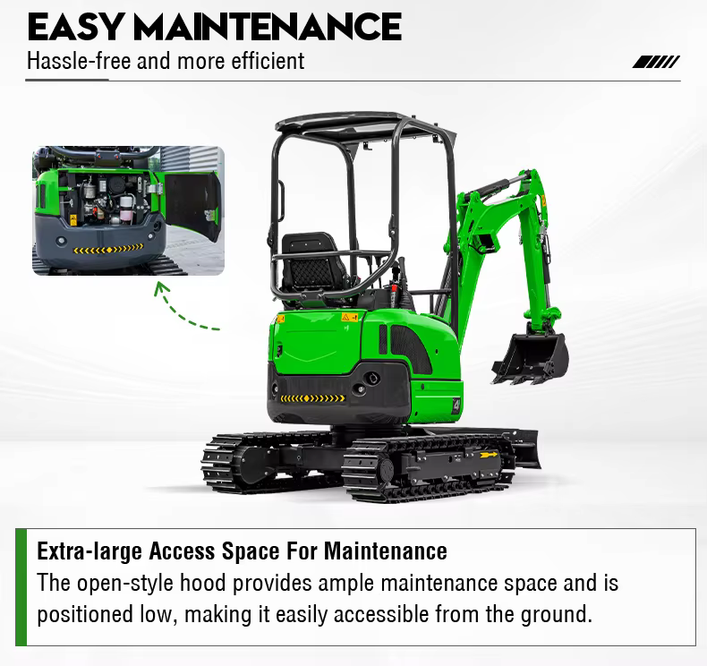 18 ton mini digger for greenhouse backyard mini crawler excavator rubber track compact china machinery-2
