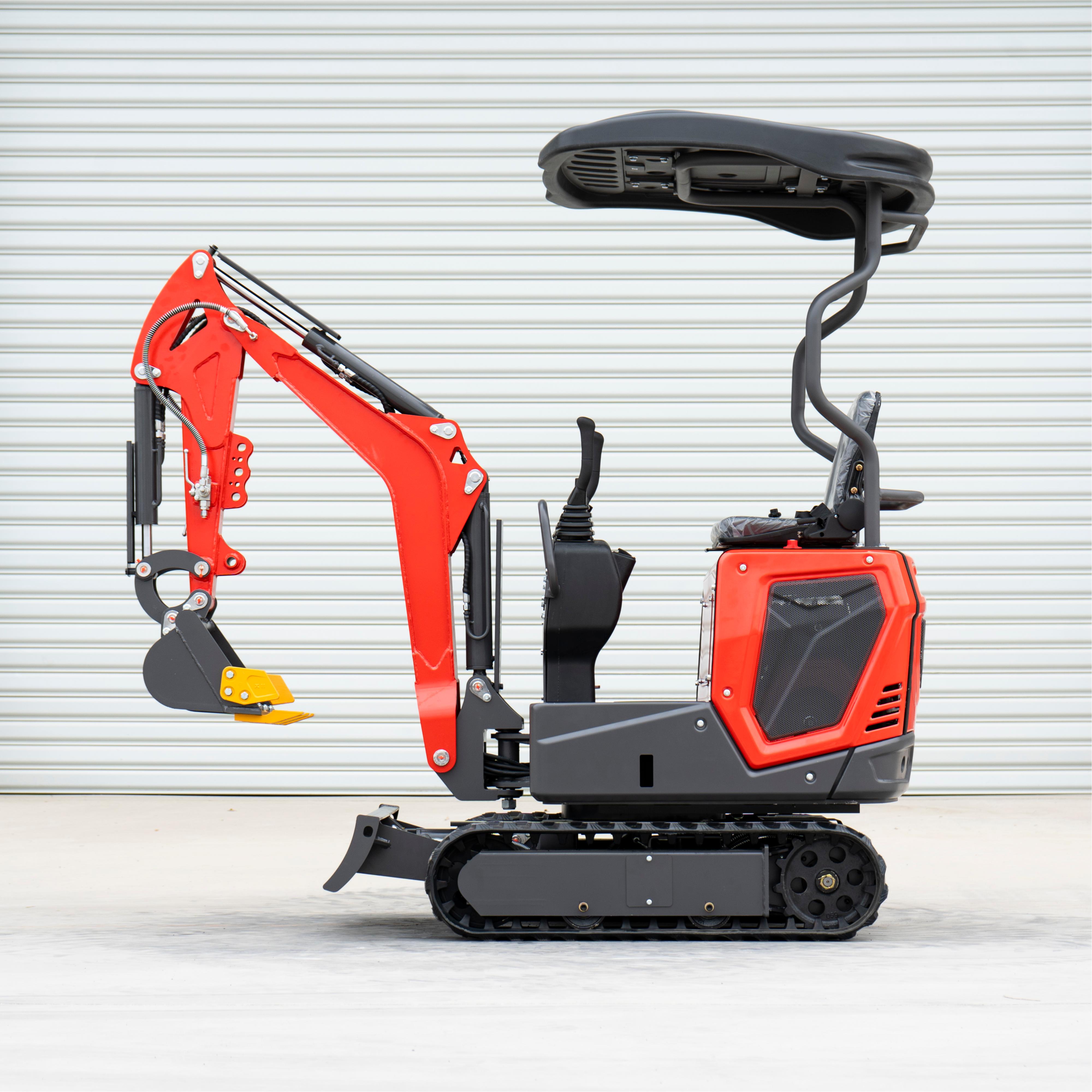 WY12 Mini Best Quality Cheap Price Side Swing Boom 1.2Ton Red Excavator High Quality Best Sale