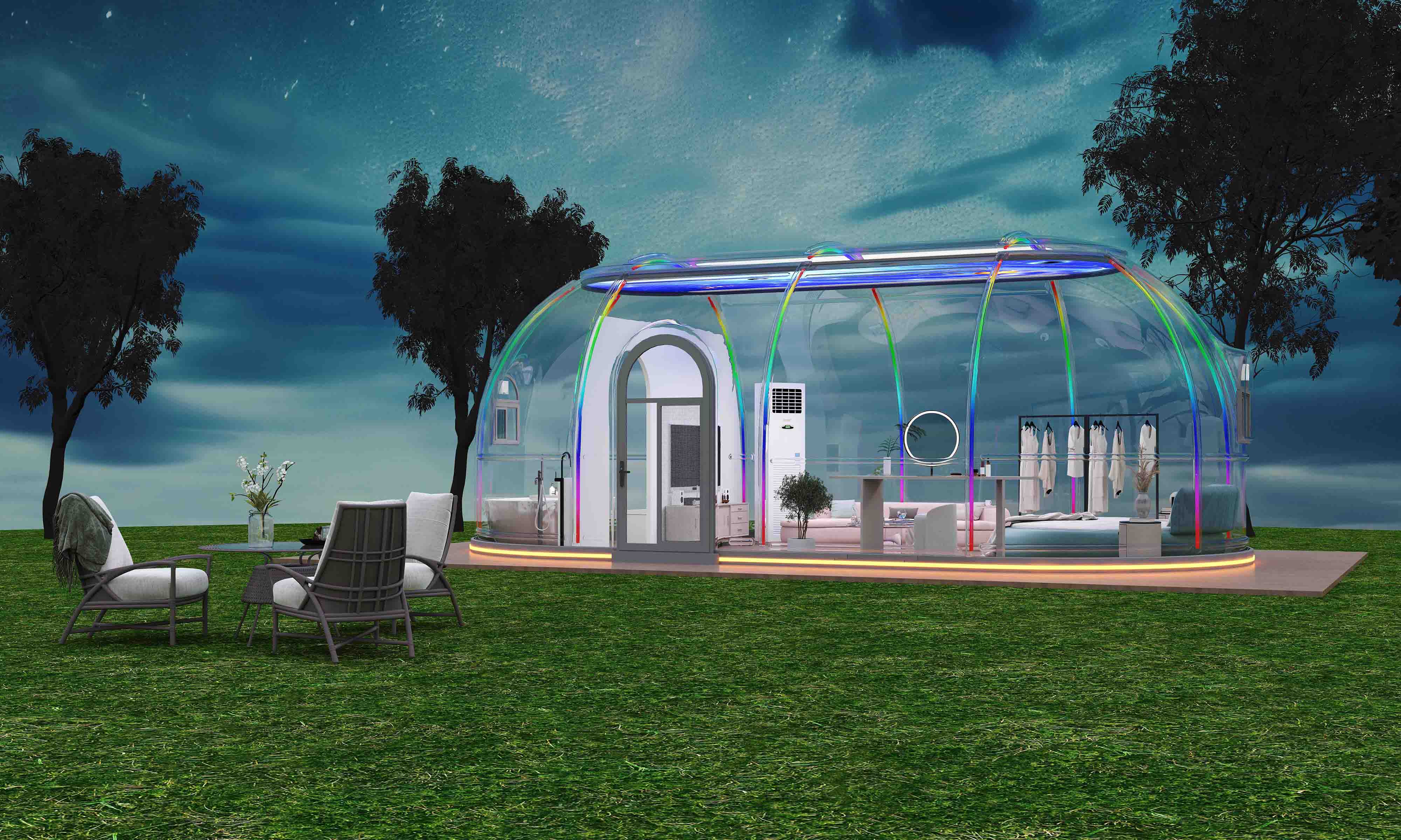 Multi-Scene PC Dome Tents: Panoramic Starry Bubble Tents (Outdoor/Indoor/Trade Shows)