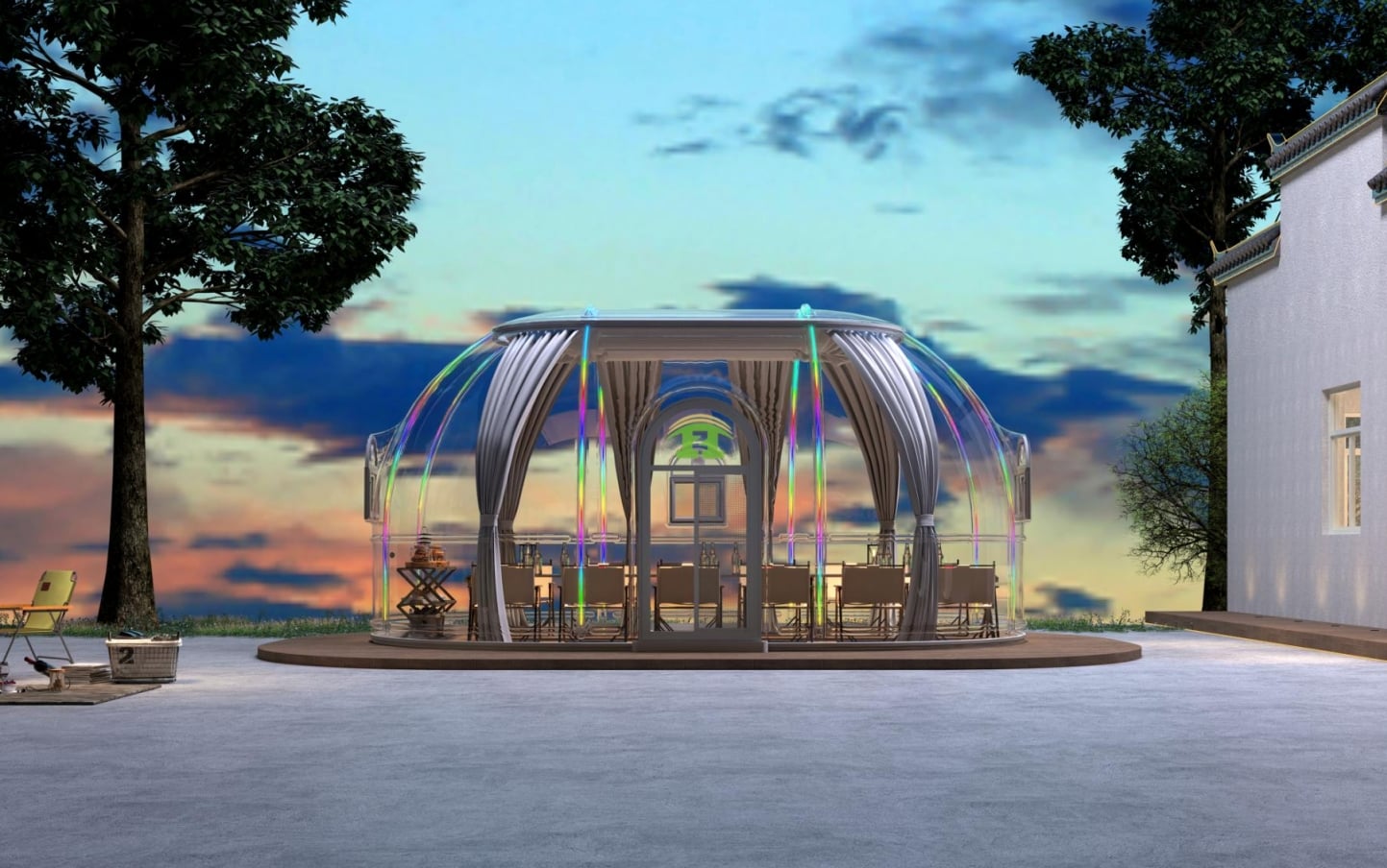 360° Transparent Trade Show Bubble Tents - Starry Domes for Hotels & Exhibitions