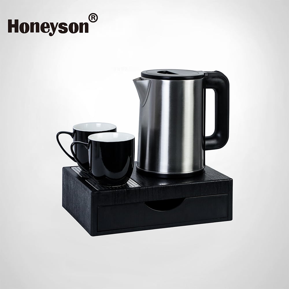 Hotel Guestroom Kettle Set with ABS Tray, 1.0L capacity, 304S/S Kettle, M-K108