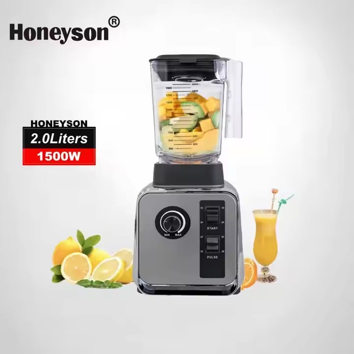 Commercial 220V High-Speed BPA-Free Portable Blender Heavy Duty for Home Restaurant Use Ice Crushing Push Button Smoothie Maker