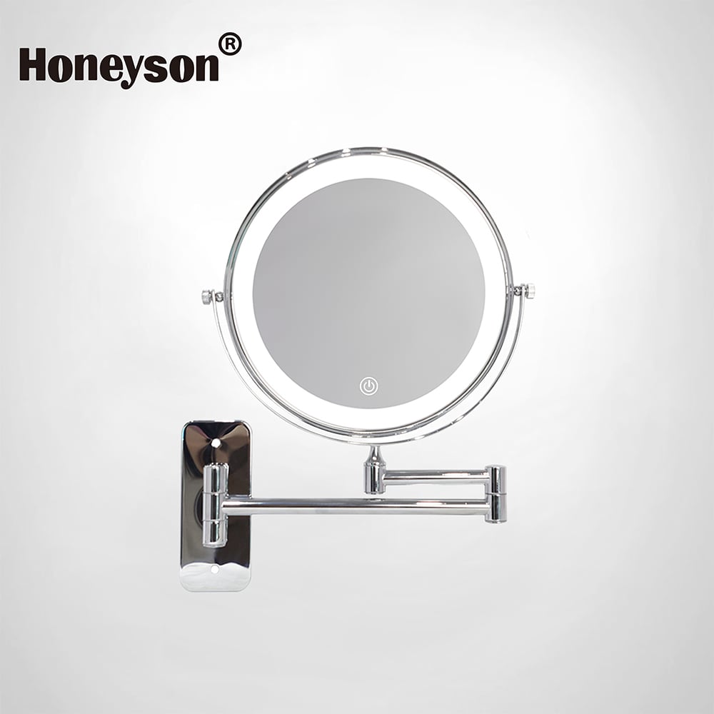 8 Inch LED Makeup Mirror: Battery powered & Touch Control,HS-M0820