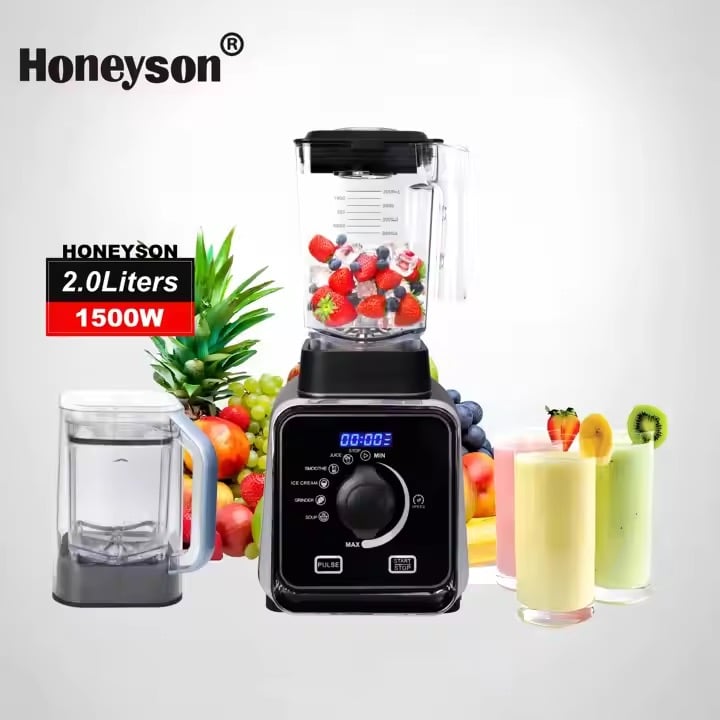 Professional High-Power 2-in-1 Countertop Blender with Stainless Steel Glass Household Electric Machine for Shakes & Smoothies
