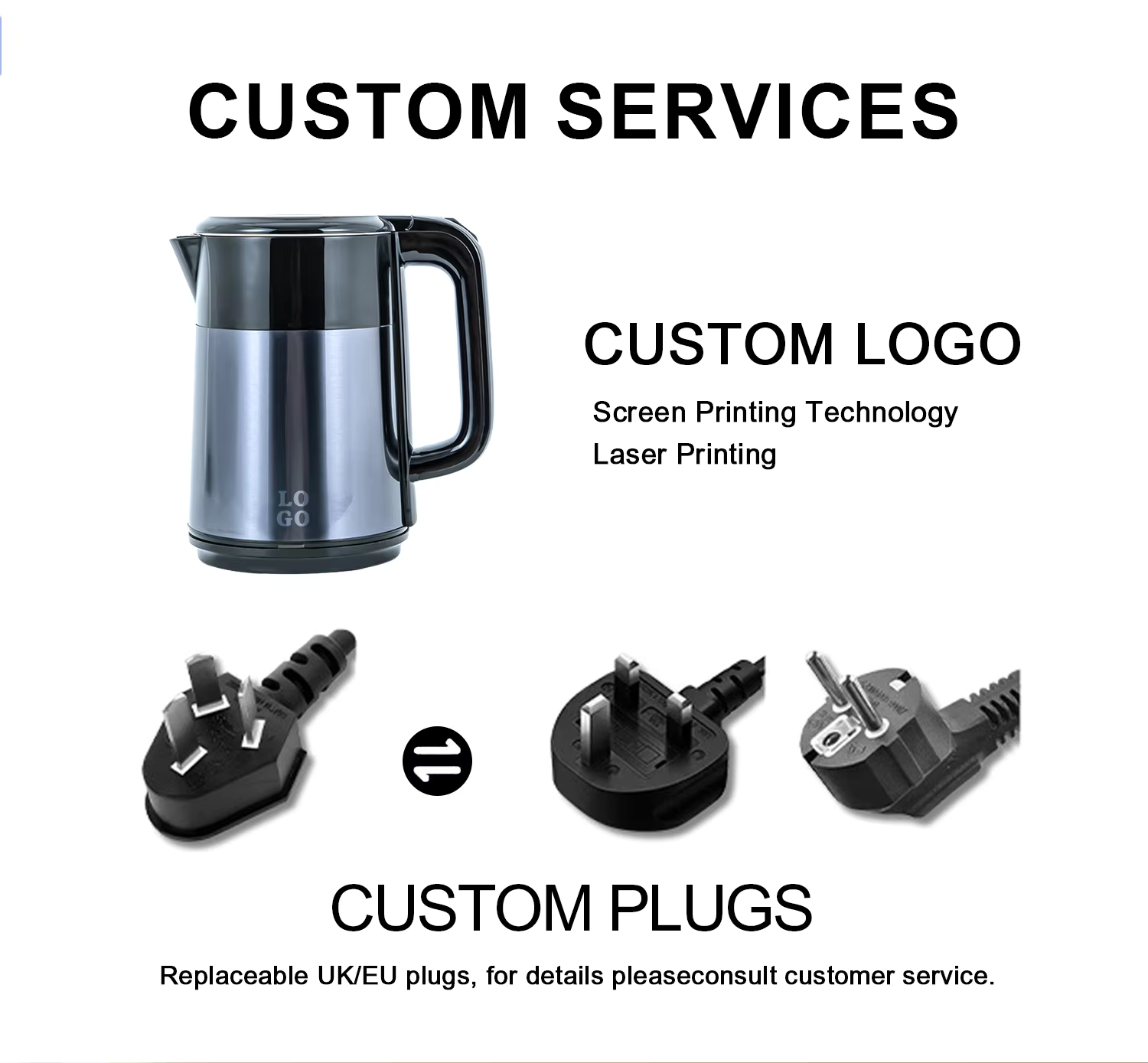 Hotel Guestroom Kettle ; 1.0L capacity, double body ; cool touch style kettle, H1015 manufacture