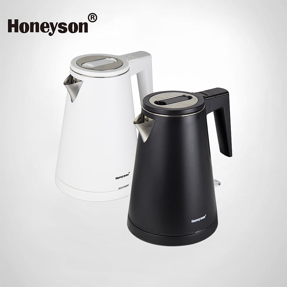 Hotel Guestroom Kettle, 0.8L Capacity, Double Body, Cool Touch Style Kettle, K81,Black Kettle