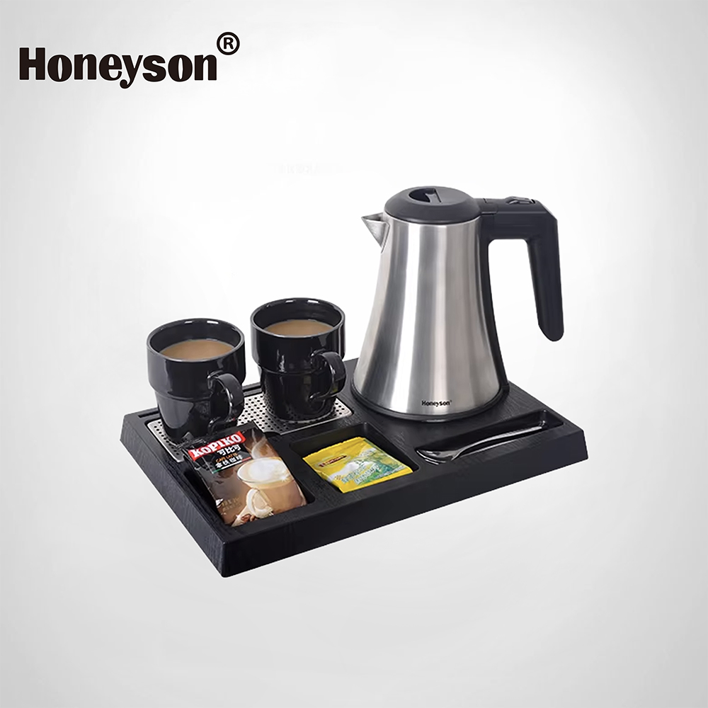 Hotel Guestroom Kettle Set with ABS Tray, 0.8L capacity, 304S/S Kettle, G-H1208