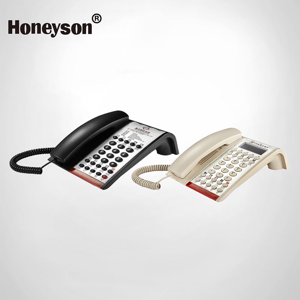 Professional Hotel Analog Telephone with Music on Hold (Model SN-0009 Black)