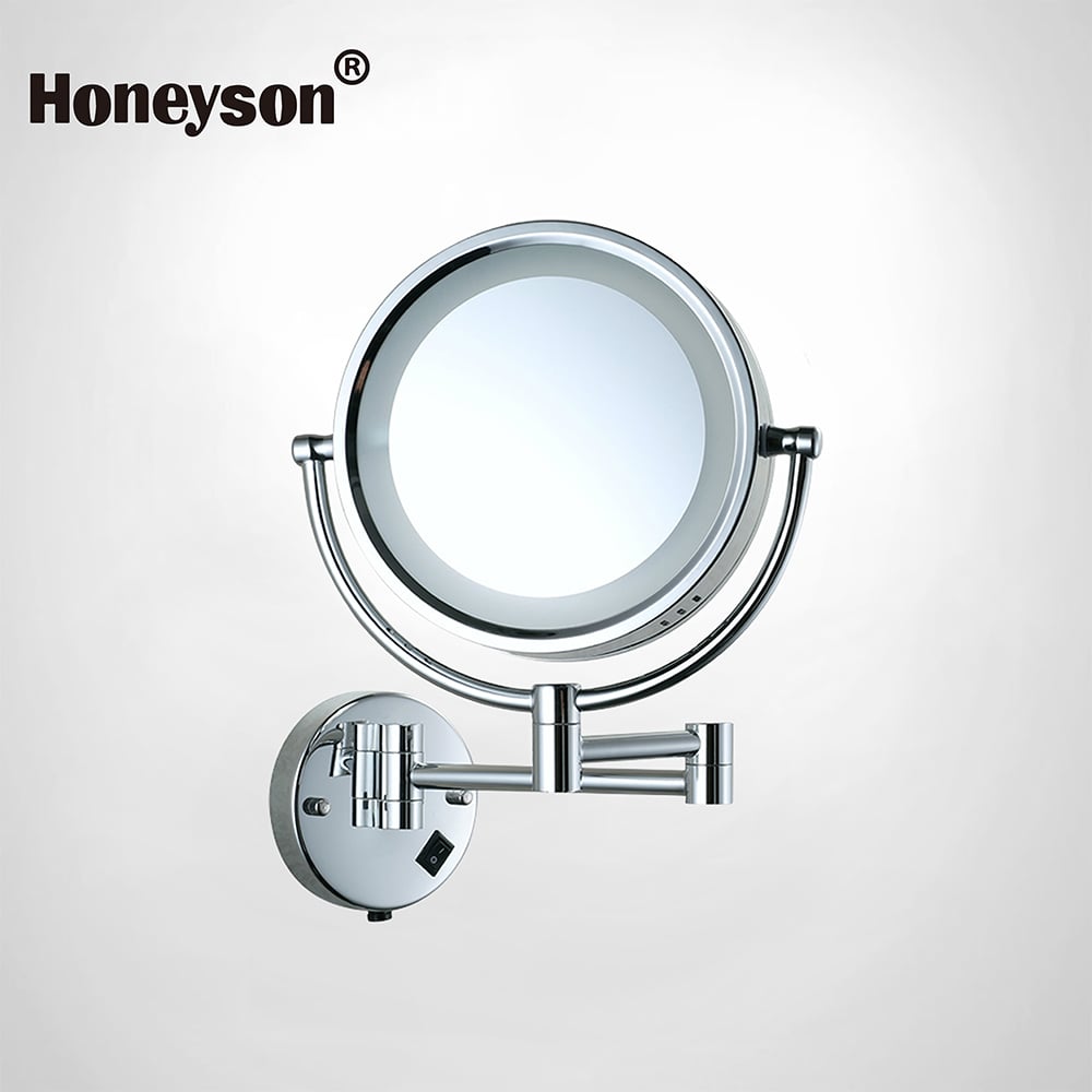 Hotel Vanity LED Mirror-8.5 Inch Diameter, 3X Magnification, Single Side HS-509
