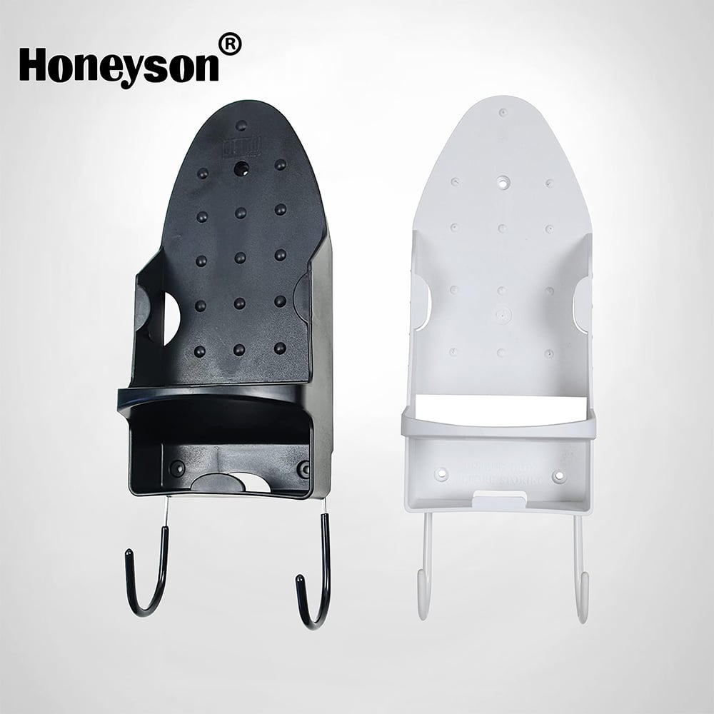 Iron Board Holder Wall Mount Iron Board Hanger with Heat Resistant Iron Rack and Hooks for Ironing Board IB02-5