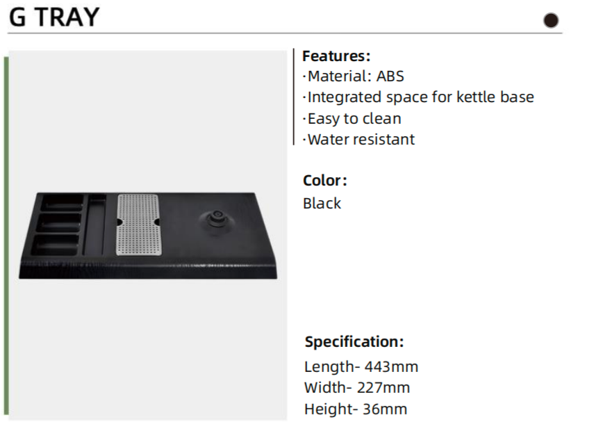 G Tray Welcome tray Essential factory