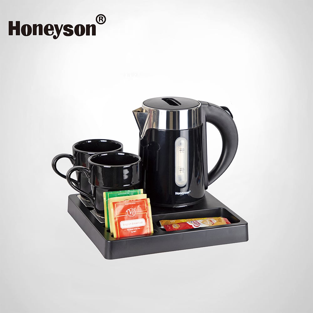 Hotel Guestroom Kettle Set with ABS Tray, 0.6L capacity, 304S/S Kettle, T-H1262