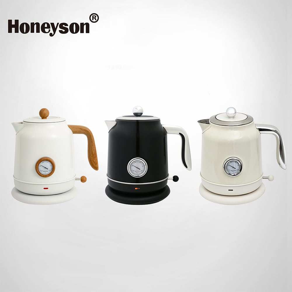 Hotel Guestroom Kettle ； 1.0L capacity, double body ； cool touch style kettle, K109