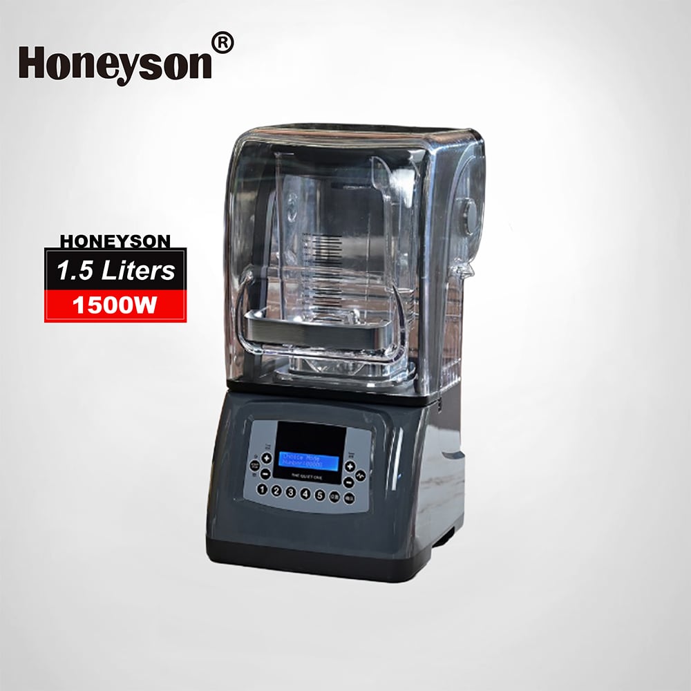 Quiet Brushless Motor Commercial Blender Electric Smoothie & Mashing Maker with New Design Soundproof Cover HS-BL9001