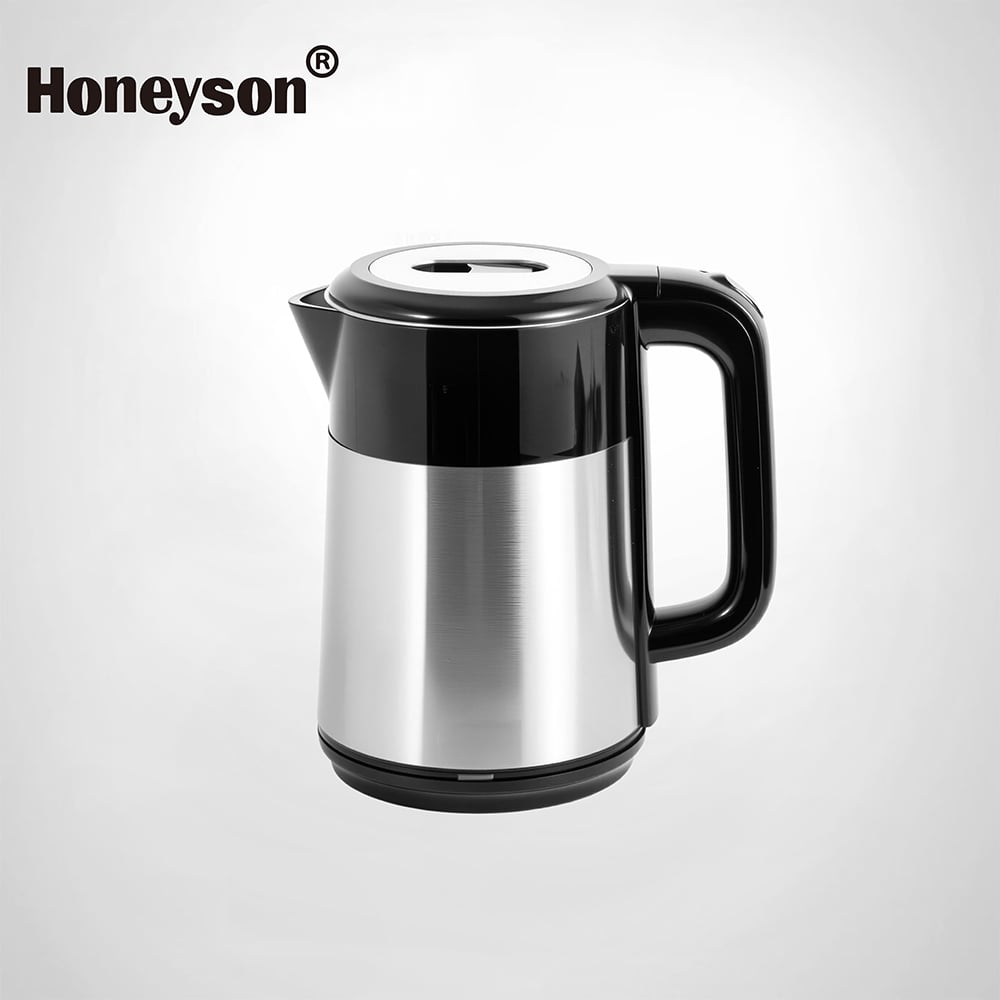 Hotel Guestroom Kettle ； 1.0L capacity, double body ； cool touch style kettle, H1015