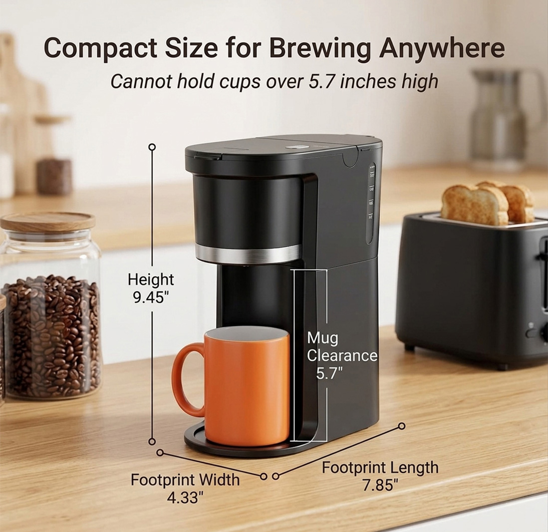 kc201 3 in 1 single serve coffee maker for k cup pods ground coffee tea-7