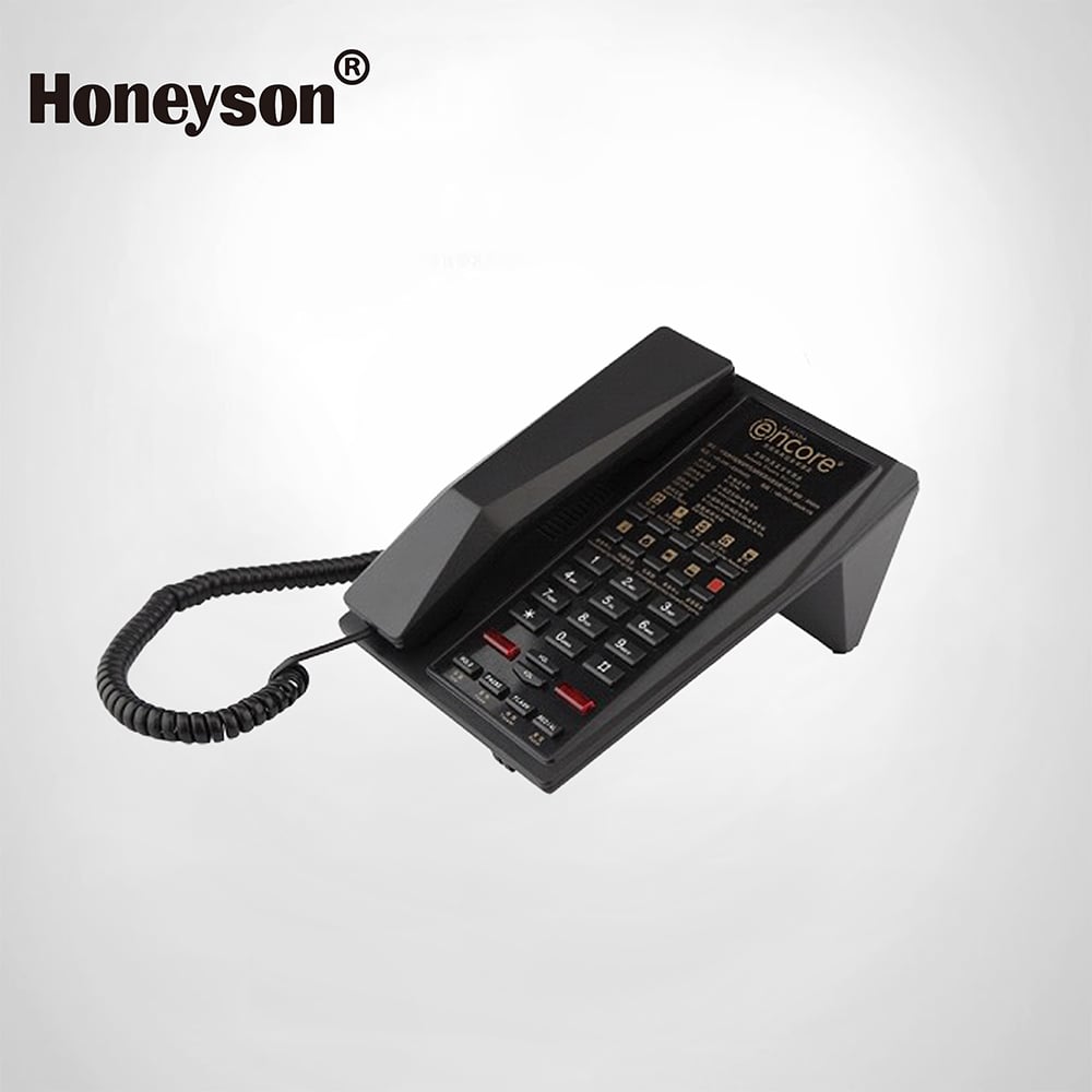 Professional Hotel Analog Telephone with Custom Branding (Model ACE-8901 Black)