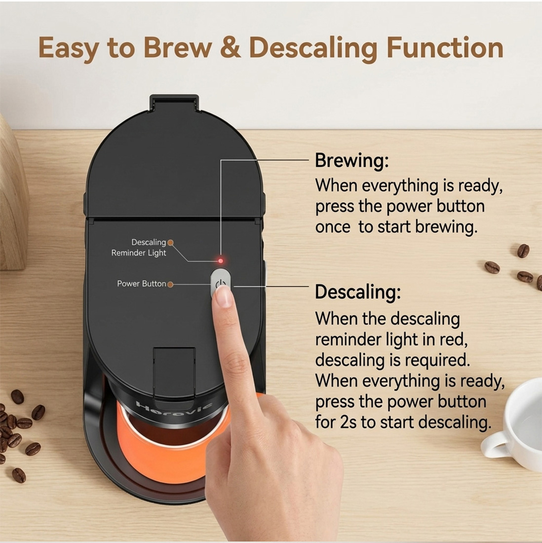 kc201 3 in 1 single serve coffee maker for k cup pods ground coffee tea-6