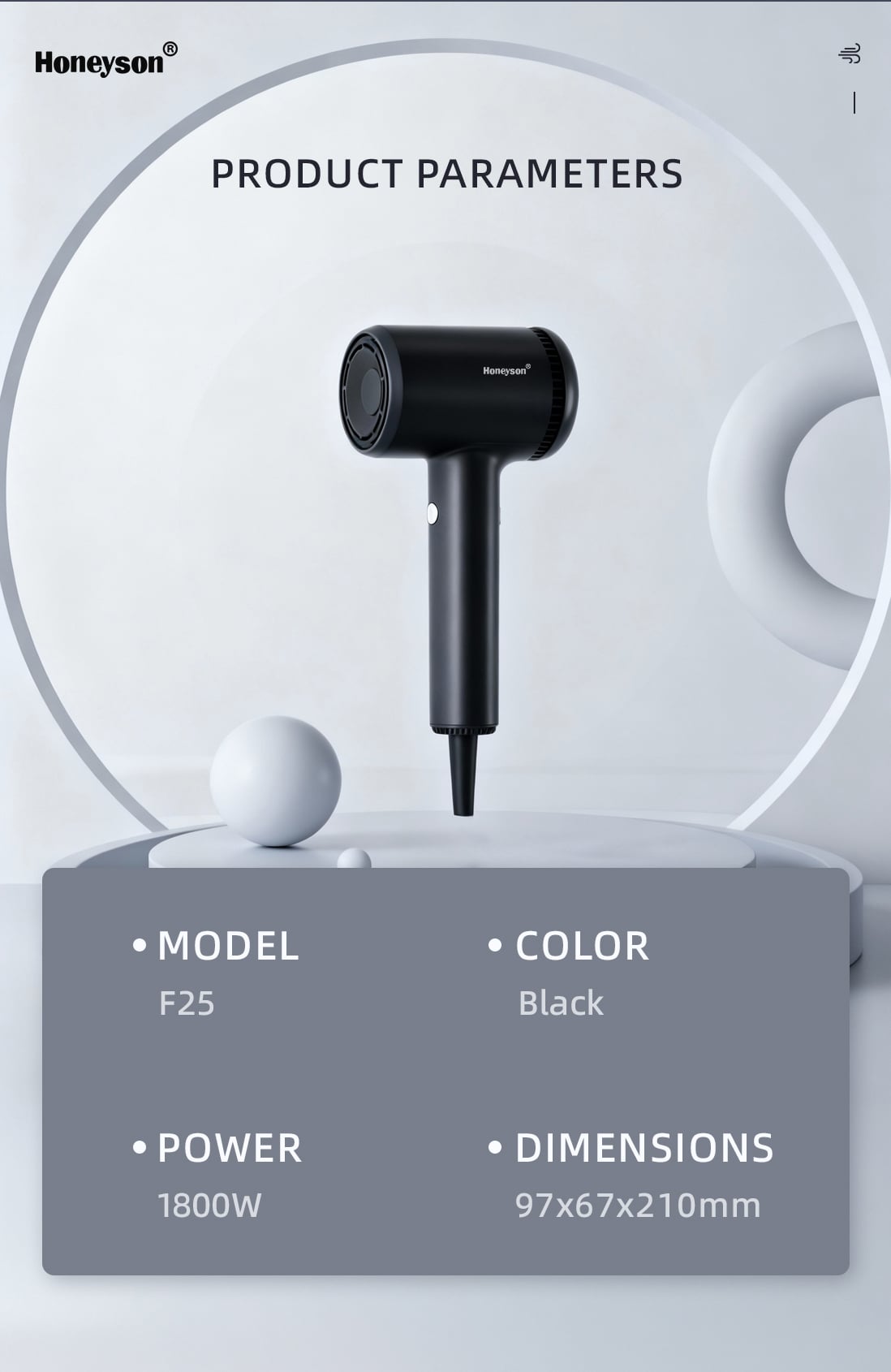 f25 ionic premium hotel high speed hair dryer modern hospitality-8
