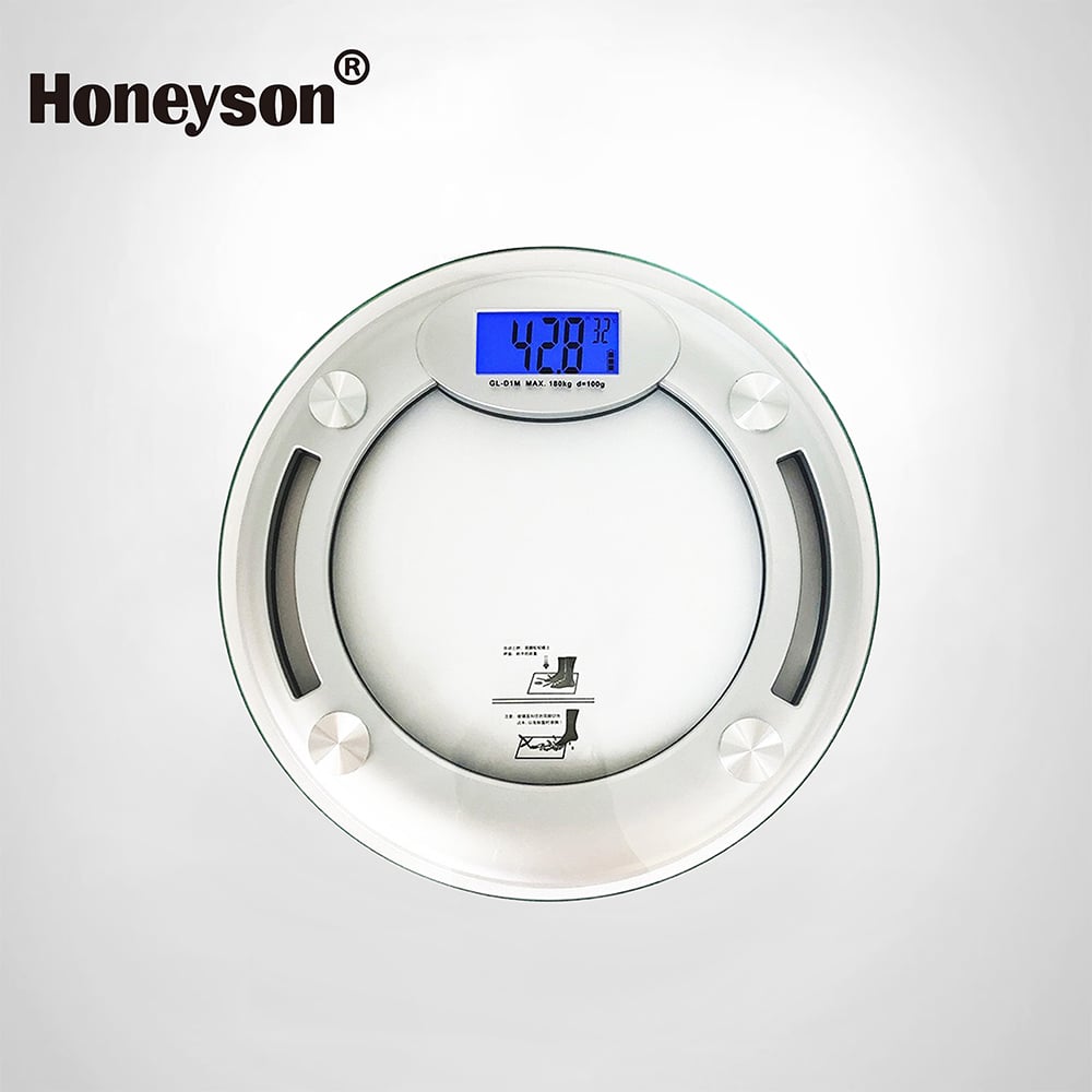 Premium Hotel Bathroom Scale - 180kg Capacity with Backlit LCD (Model GL-D1M)