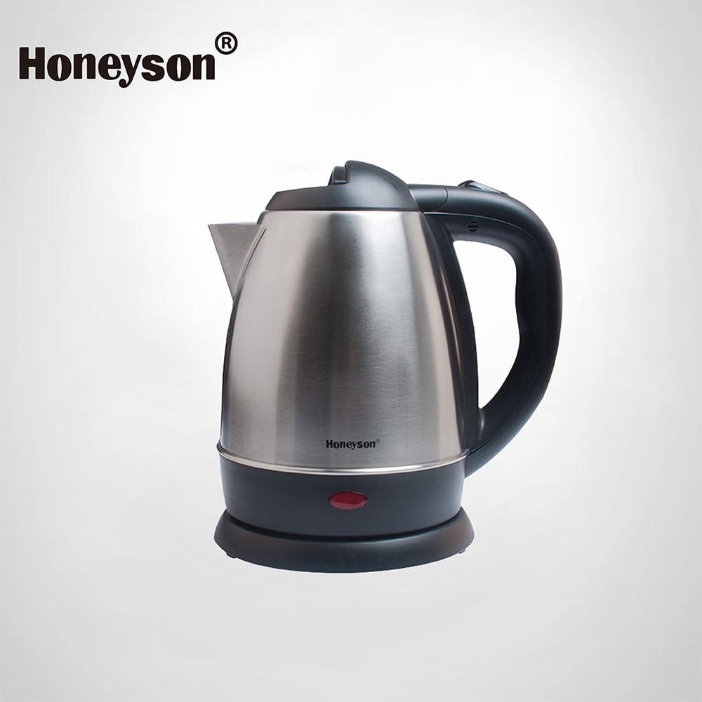 Hotel Guestroom Kettle - 1.2L capacity, single-wall body - brushed silver style kettle, H1202
