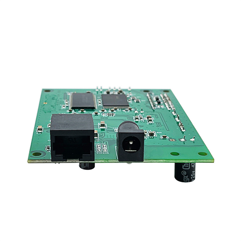 Customized SMT Assembled PCB Board with RJ45 & DC Power Port for Network Communication