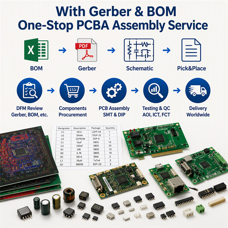 Turnkey PCBA Assembly Service | SMT & DIP | Prototype to Mass Production | RoHS UL Certified
