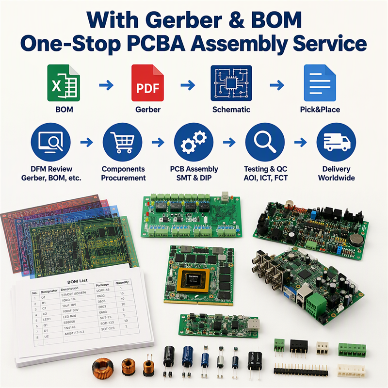 Turnkey PCBA Assembly Service | SMT & DIP | Prototype to Mass Production | RoHS UL Certified
