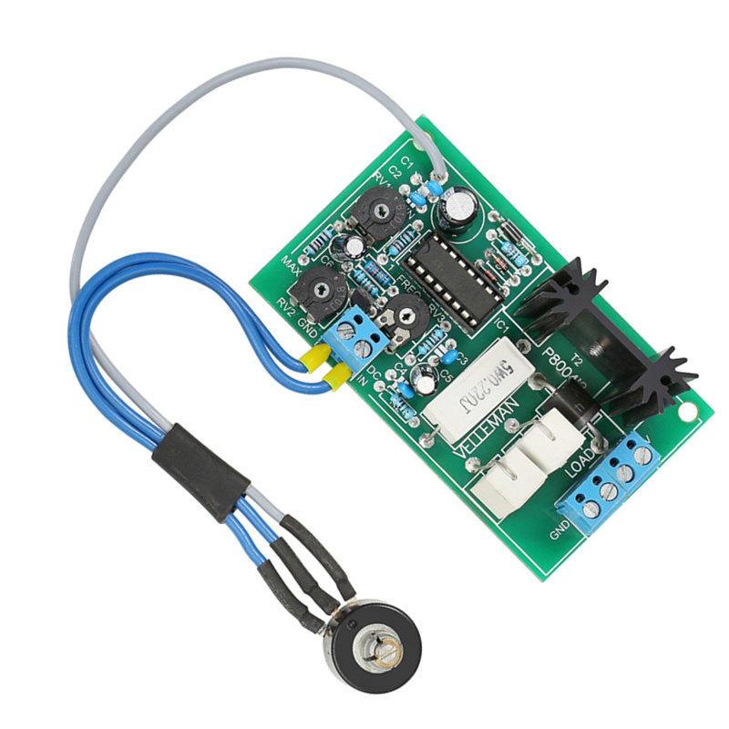 Adjustable PWM DC Motor Speed Controller PCB with Potentiometer & Power Terminals