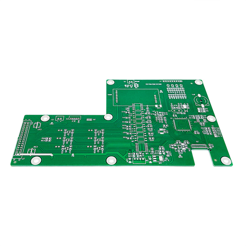 Custom L-Shaped Multilayer PCB Board with High-Density Circuitry for Industrial Control Applications