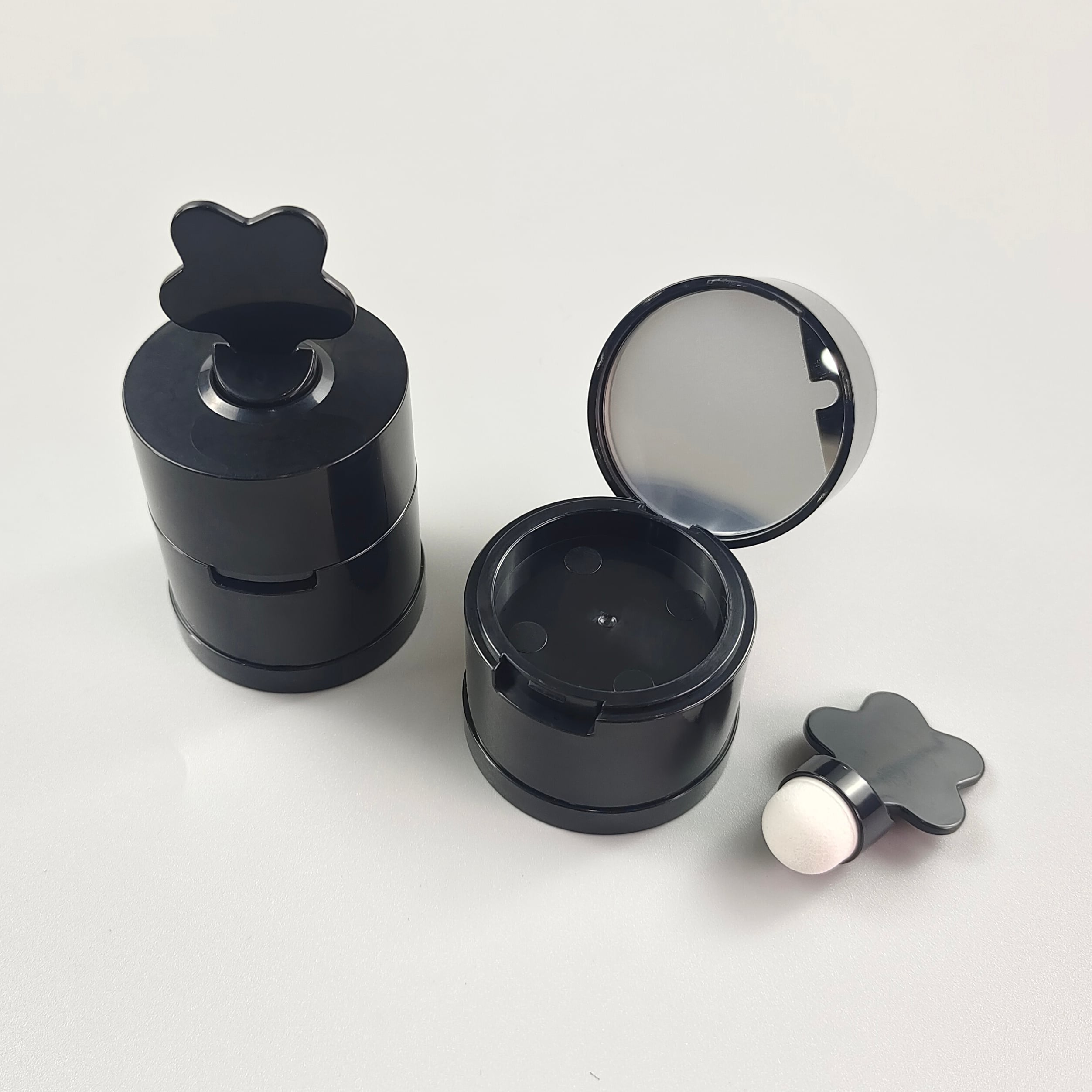 New mini 5g makeup 2 in 1 hair lose concealer hairliner powder with 2 puff container hairliner shadow bottle with mirror