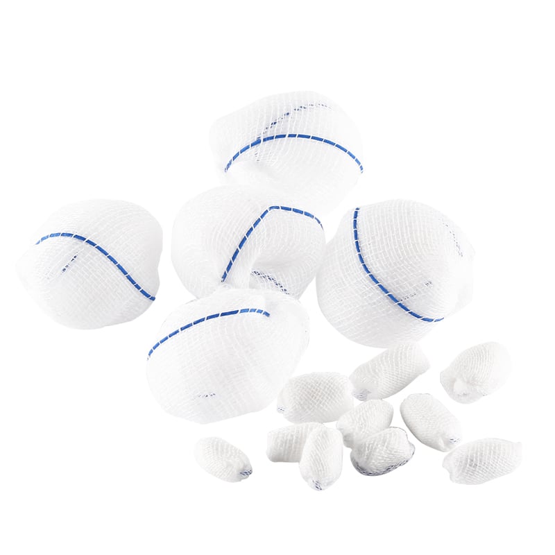 100% Cotton High Absorbent Medical Surgical Disposable Cotton Gauze Ball Various Size